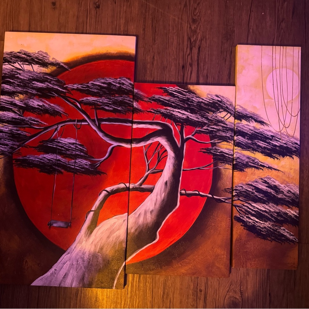 Sunset Tree Canvas Art Set